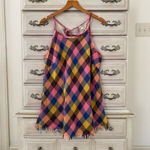 Vici Multicolor Plaid Sleeveless Top